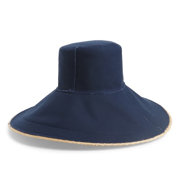 LOLA HATS Single Take Wide Brim Hat In Navy Canva - Picture 3 of 11